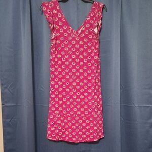LOFT Pink Floral Midi Dress